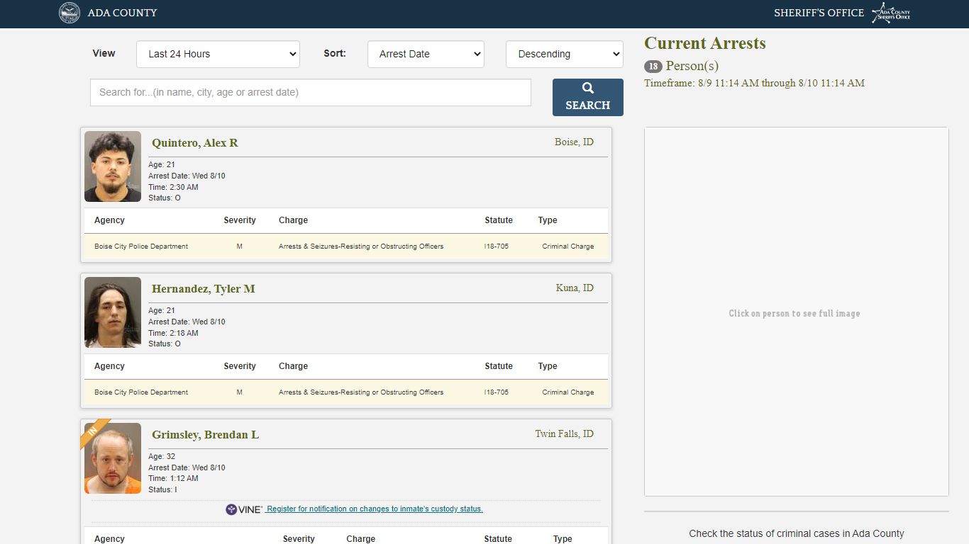 Arrests - apps.adacounty.id.gov